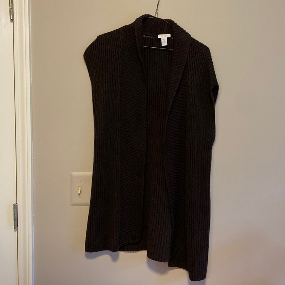 Brown Chico’s Sleeveless Cartigan